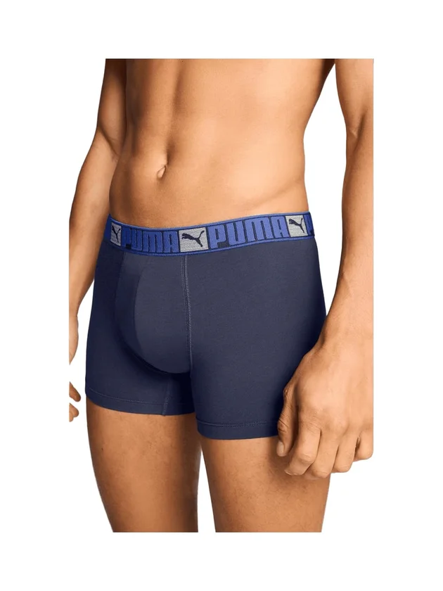 Logo Block Elastic Boxers 2P