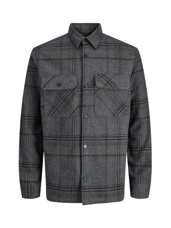 Rayle Melange Check L S Overshirt Sn