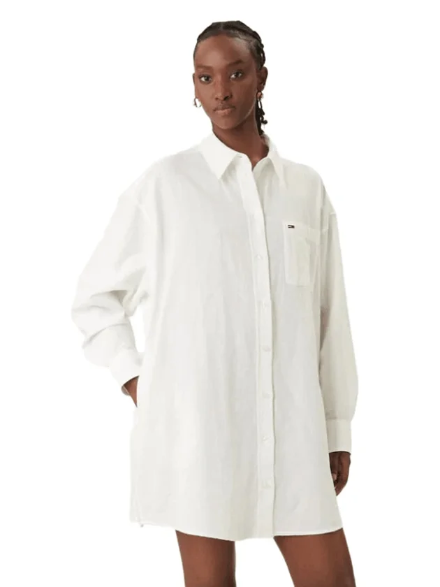 Linen Shirt Dress Ext