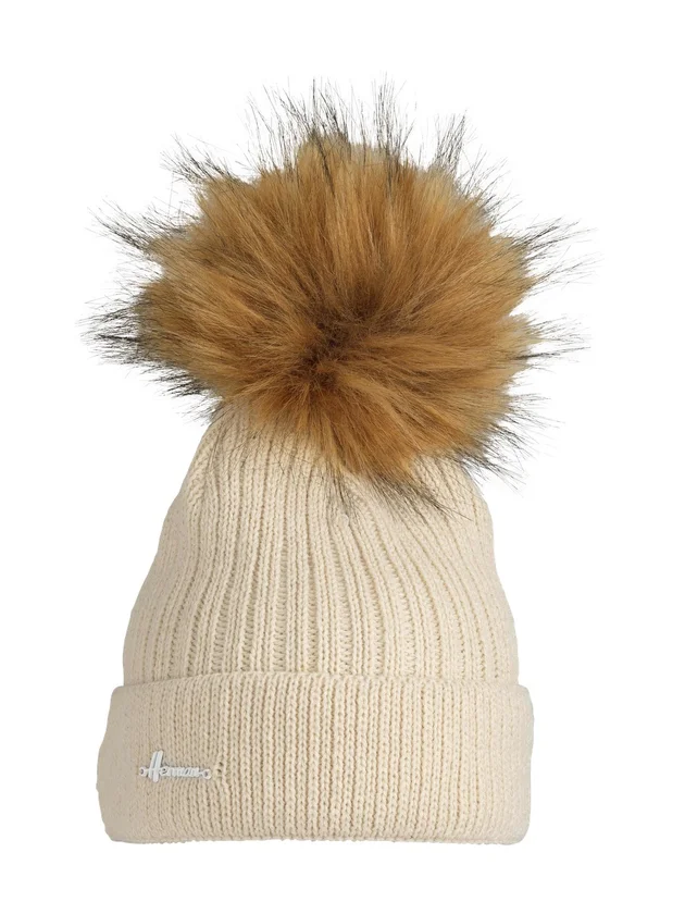 Bonnet Torsade Uni Avec Pompon