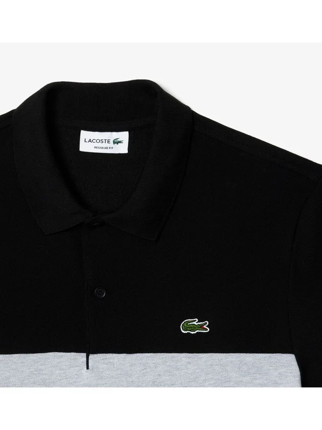 Polo Color Block Regular Fit En Mini Piqué Stretch