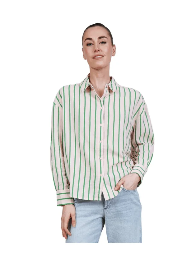 Javia Ls Stripe Shirt Wvn