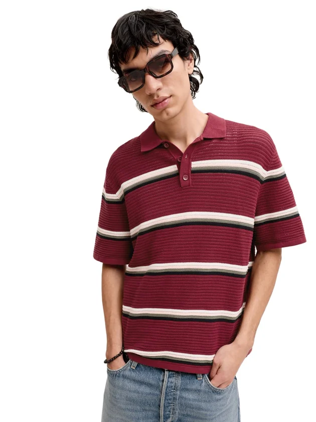 Jormaine Knit Stripe Polo Sn