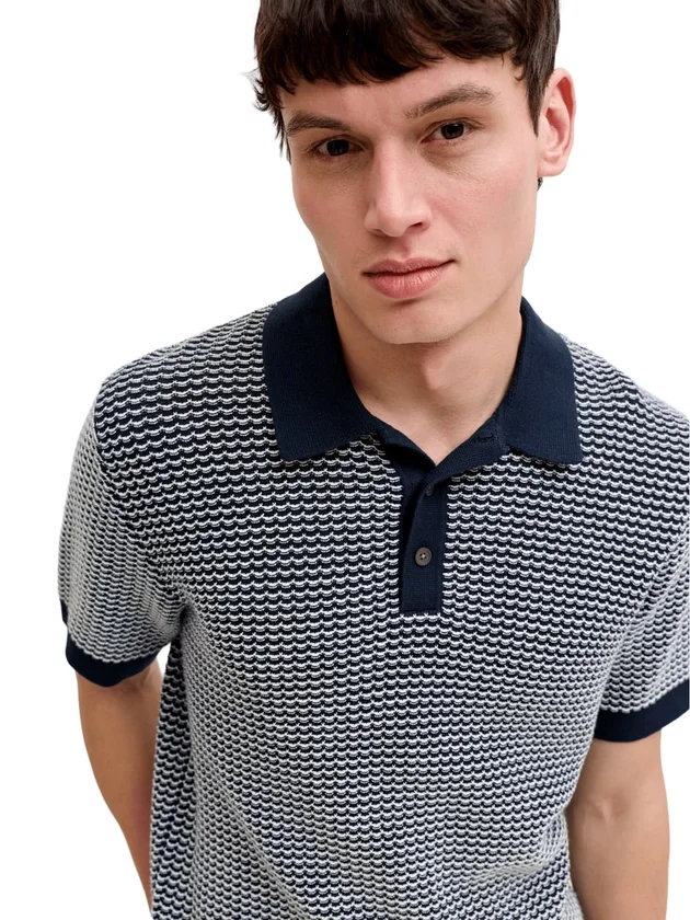 Kingsley Knit Polo Ss Ln