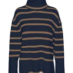 NAVY BLAZER / STRIPES:W. TIGERS EYE