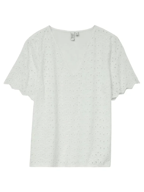Vmbala S S V Neck Top Wvn Btq