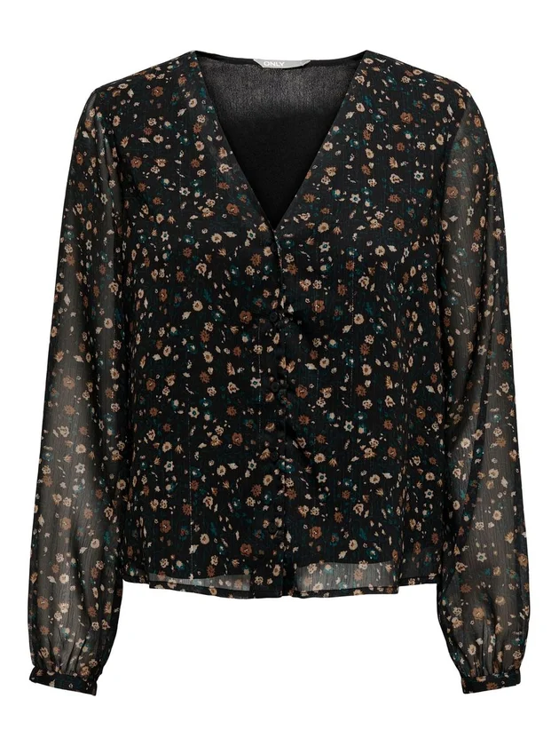 Valerie V Neck Button Top Ptm