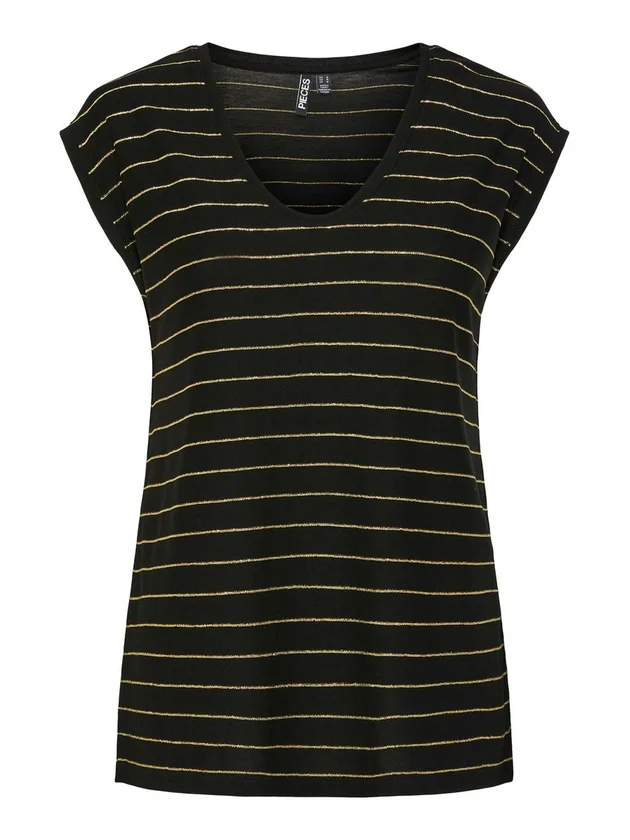 Pcbillo Tee Lurex Stripes