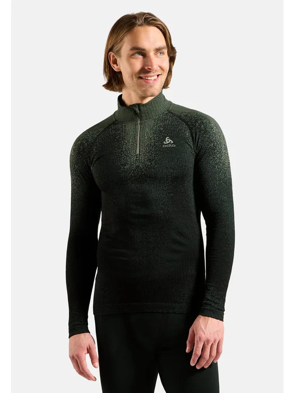Bl Top Turtle Neck L/S Half Zip