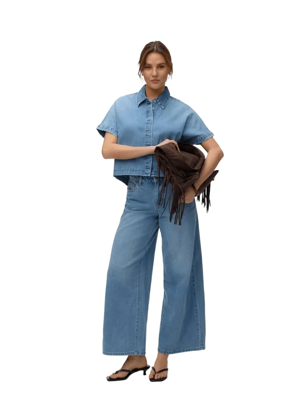 Mingeborg Ss Denim Shirt Mix