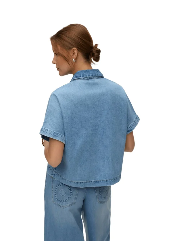 Mingeborg Ss Denim Shirt Mix
