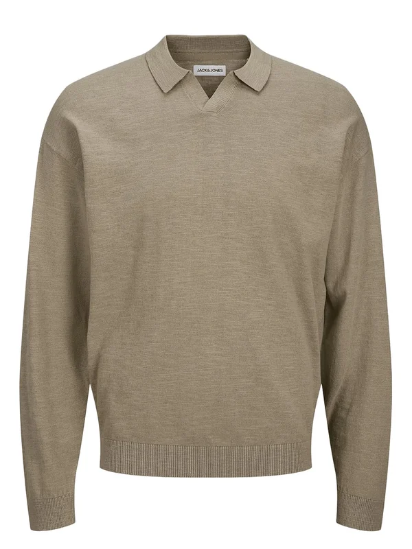 Jjcolin Slub Knit Polo LS