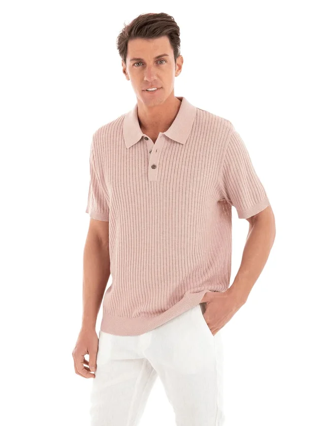 Knit Structure Polo SS