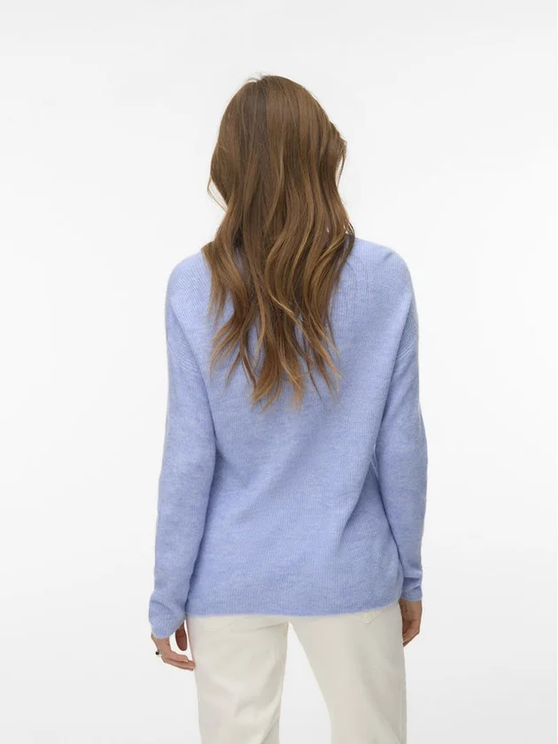 Vmcrewlefile Ls V Neck Blouse Noos