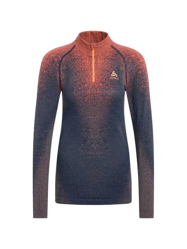 Bl Top Turtle Neck L S Half Zip