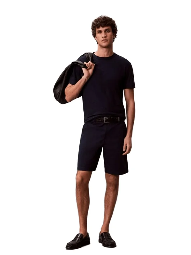 Textured Stripe Crewnk Tee