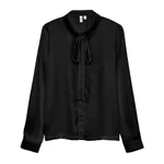 BLACK / DETAIL:BLACK TIE IN NECK