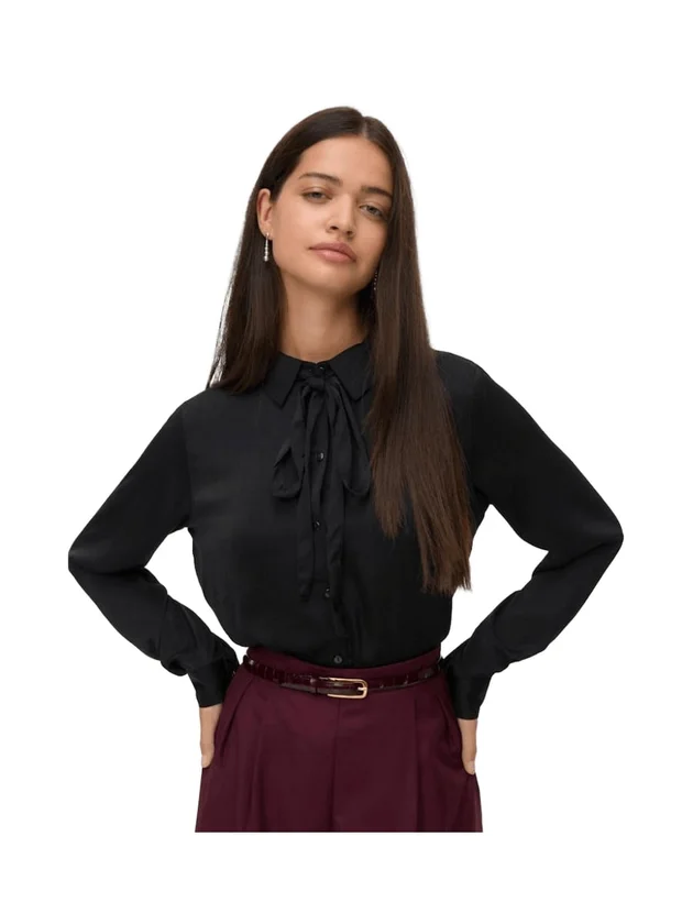 Gretchen LS Shirt Wvn Btq Ga