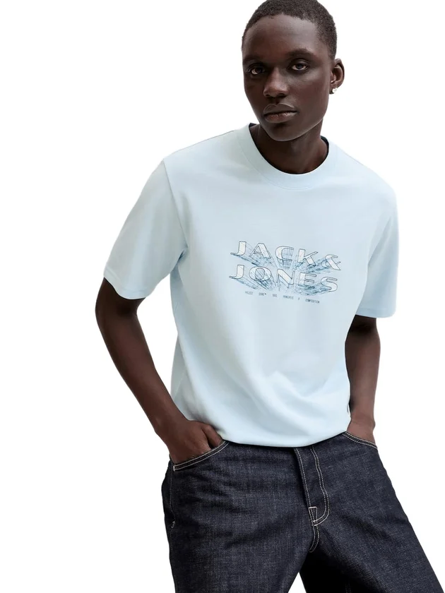 Jcofusion Jj Branding Tee Ss Crew N