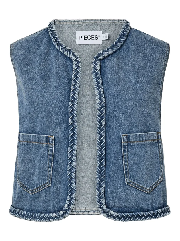 PcBell Cropped Denim Vest