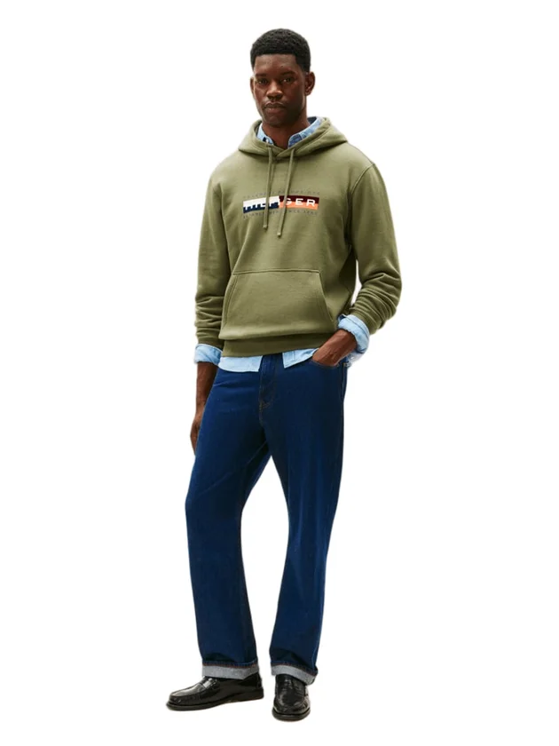 Colour Block Graphic Hoodie