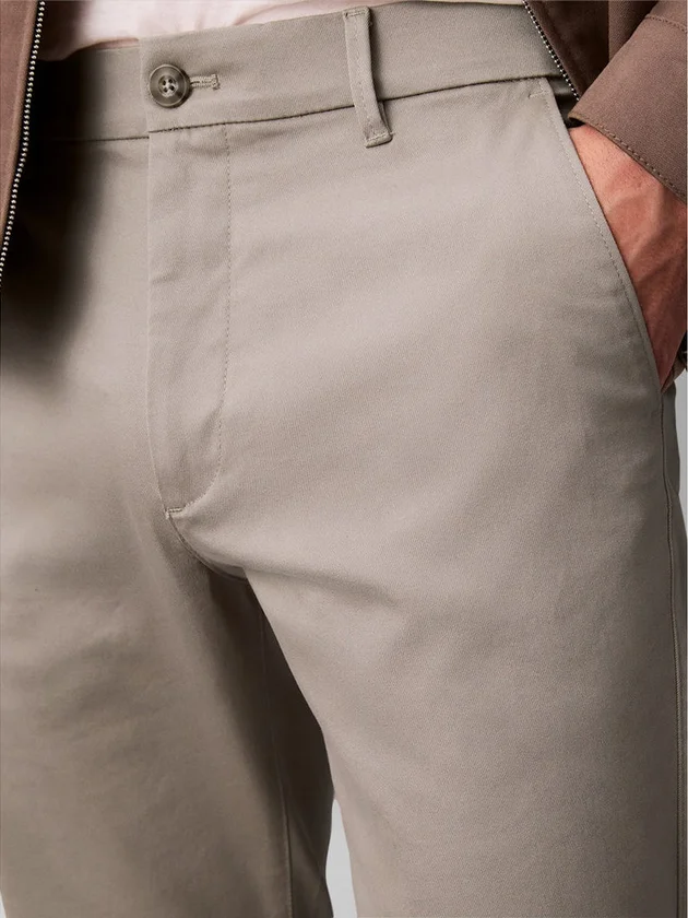 Slim Refined Cotton Stretch Trou