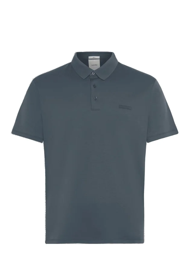 Slim Supima Logo Patch Polo