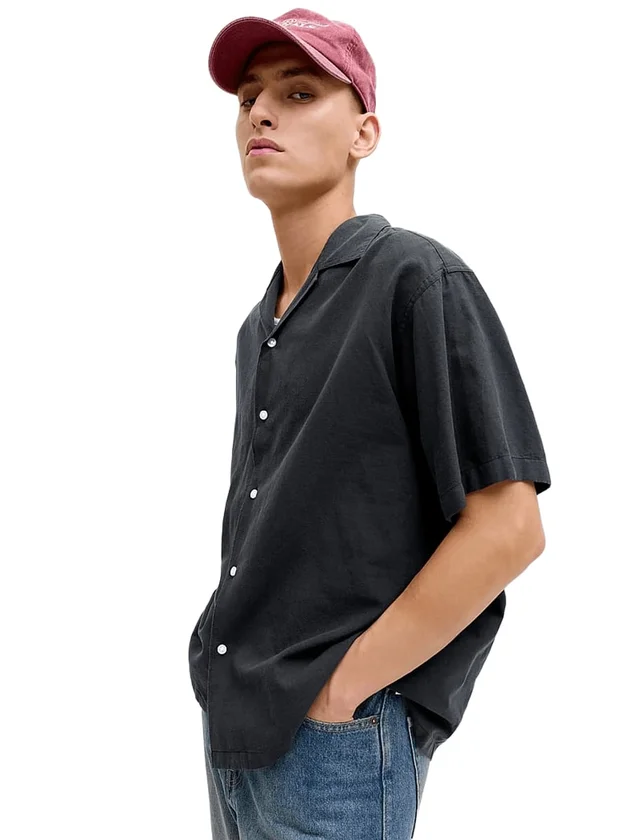 Jjebreeze Linen Blend Resort Shirt Ss Sn