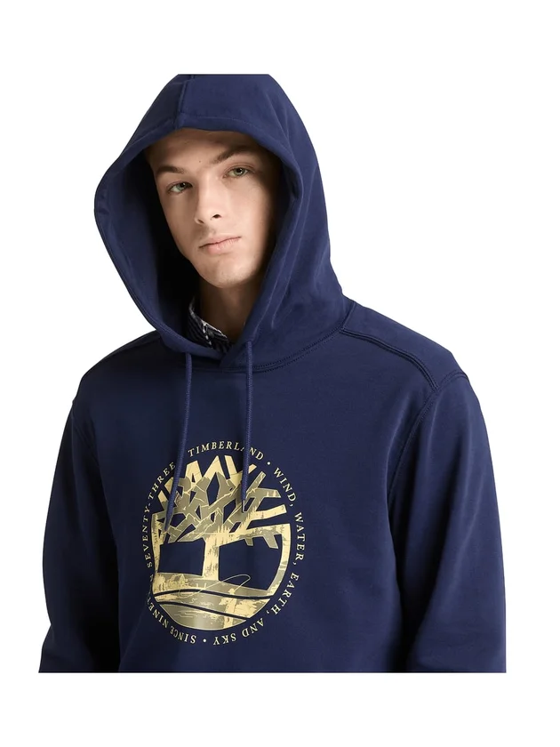 Tree Logo Lake House Graphic Hoodie