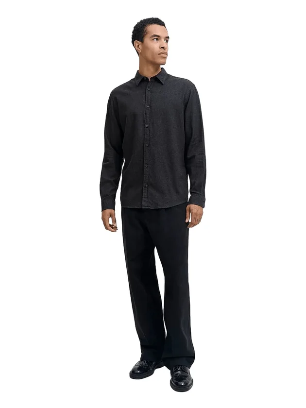 Classic Melange Shirt L S Noos