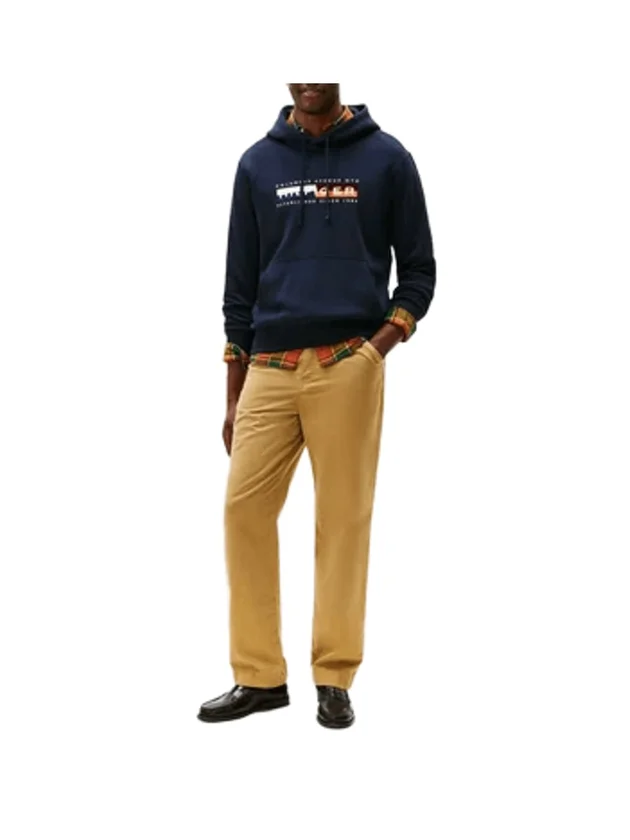Colour Block Graphic Hoodie