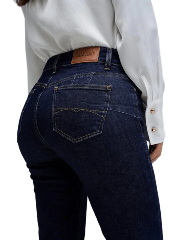 Jean femme Destiny Straight Basic SALSA, coupe droite push-up élégante
