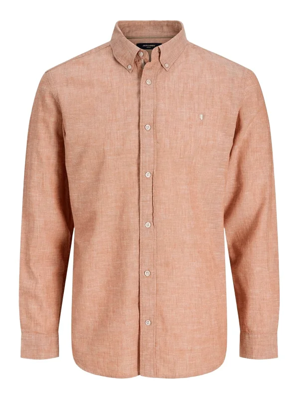 Linen Bl Shield LS Shirt Ln