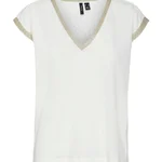 CLOUD DANCER / GOLD EDGES ON SLEEVES ET NECK