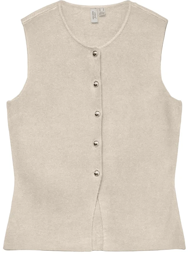 Saba Sl O Neck Button Vest