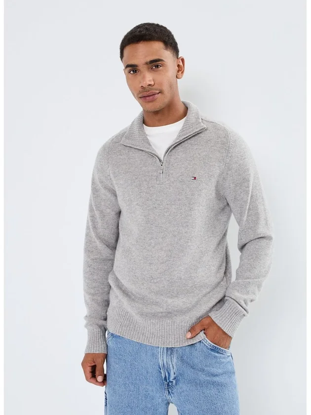 Lambswool Zip Mock