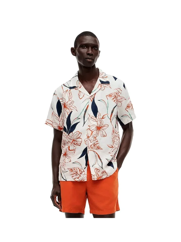 Linen Resort Prt Ss