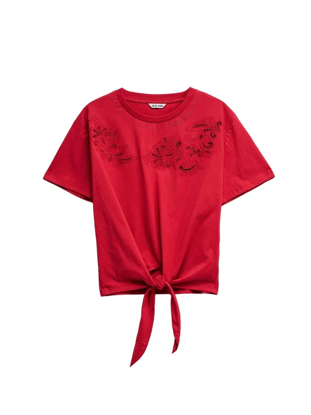 Branding Flowers Embroidery T Shirt