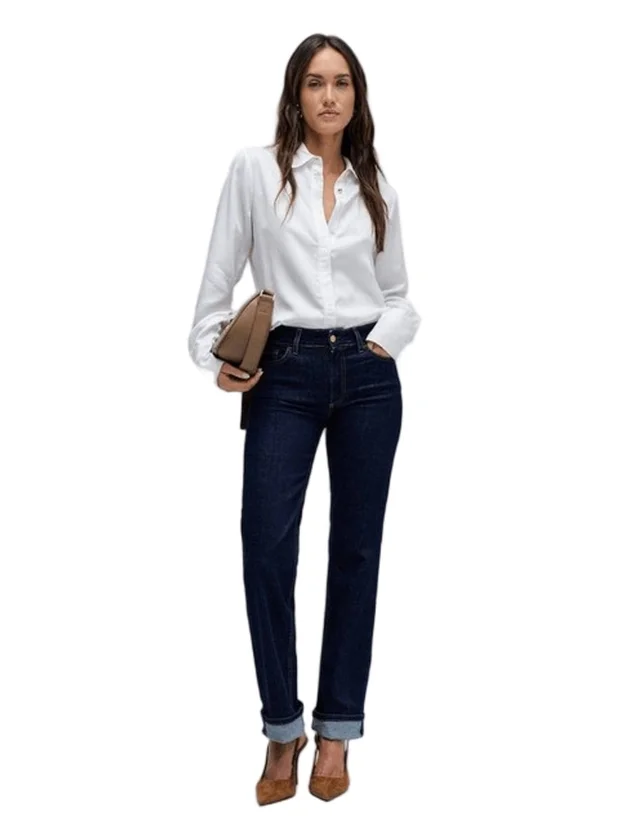 Jean femme Destiny Straight Basic SALSA, coupe droite push-up élégante