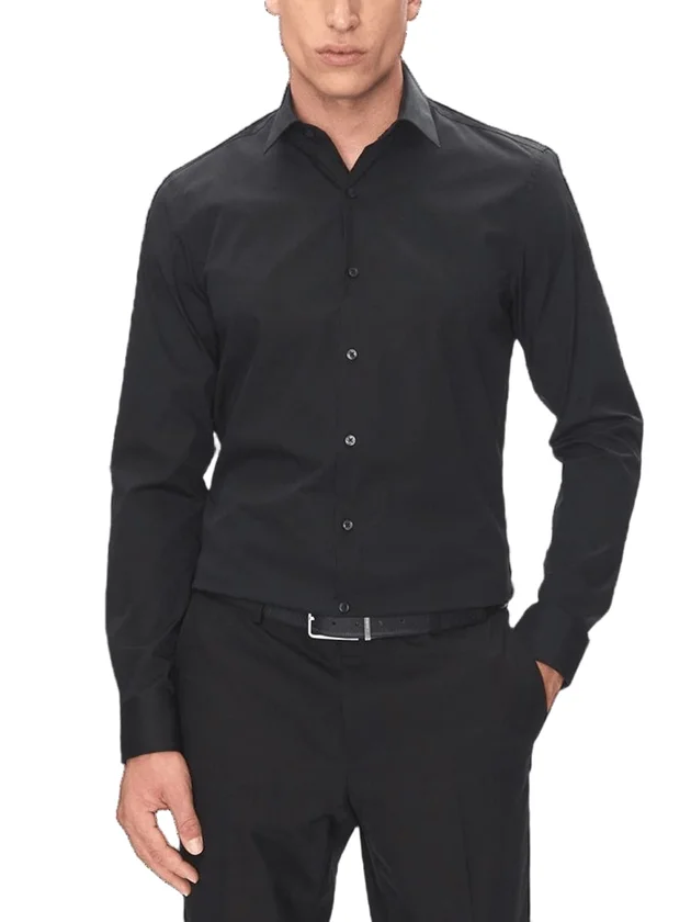 Slim Esntl Poplin Nos Str Sld