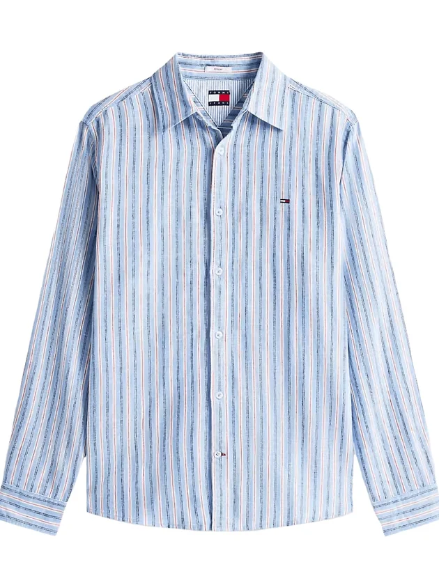 Reg Linen Mx Strp Shirt Ext