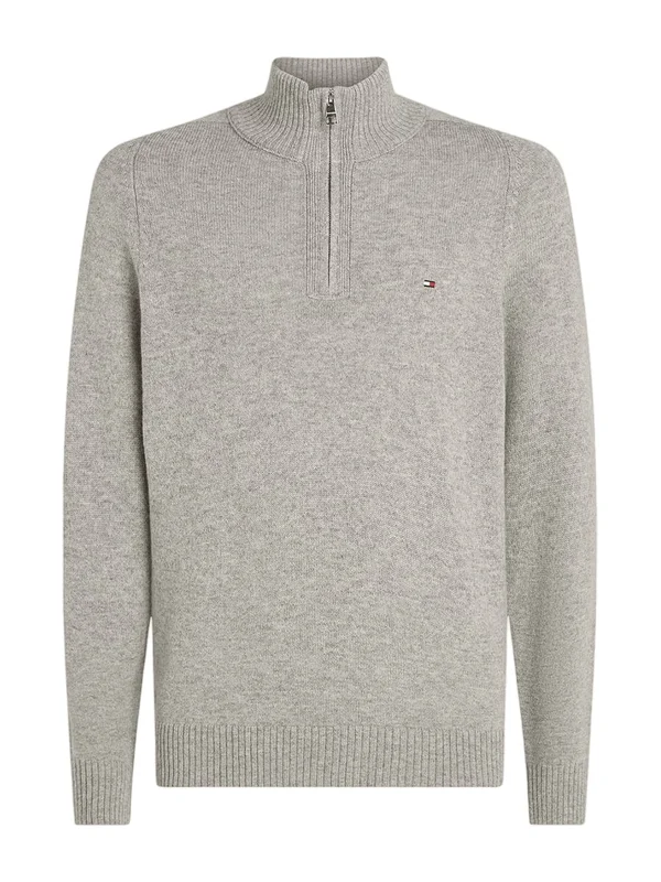 Lambswool Zip Mock