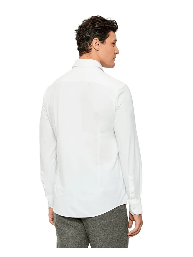 Chemise Col Kent Slim Micro-Motif Stretch