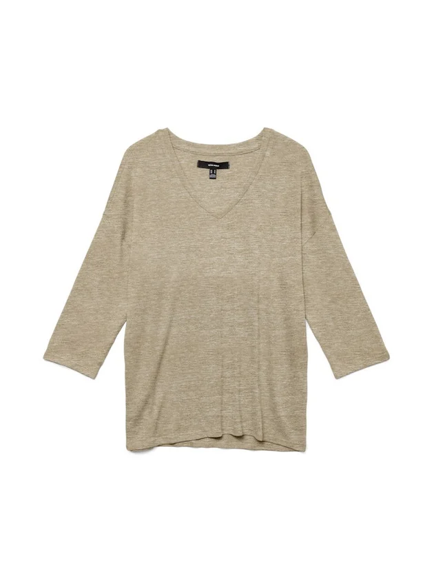 Brianna 3/4 V Neck Blouse Boo
