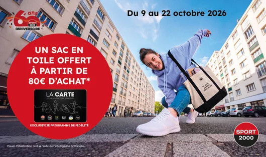 Votre sac SPORT 2000 offert dès 80 € d’achat !