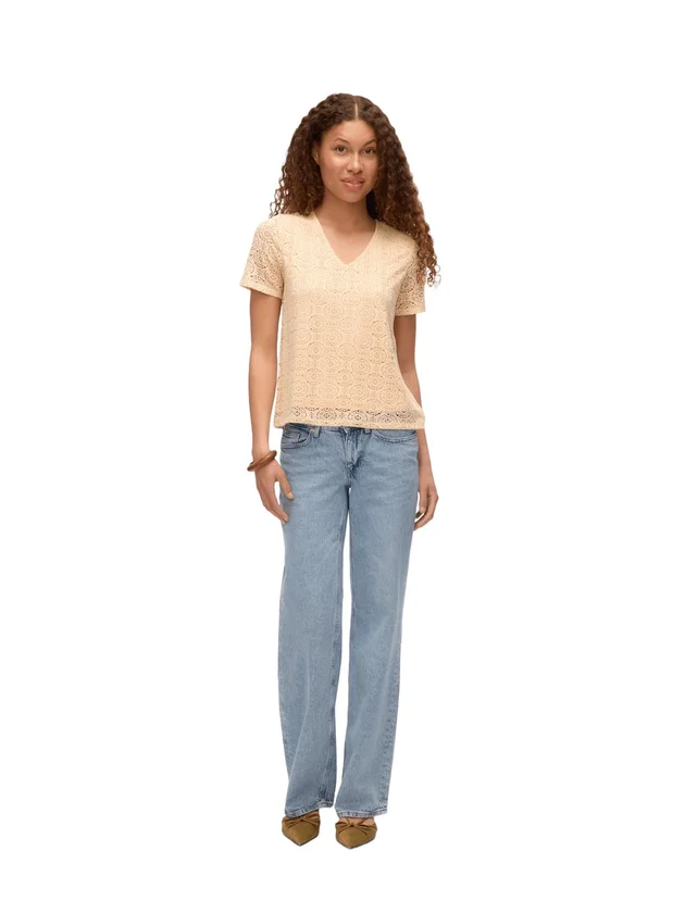 Maya Ss V Neck Top Jrs Spe