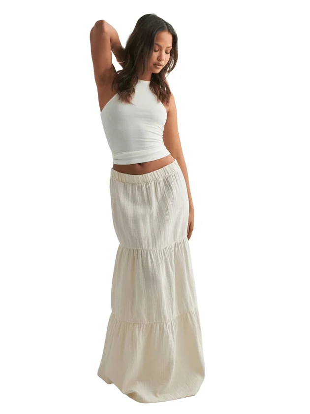PcSikka Hw Maxi Skirt Wvn Noos