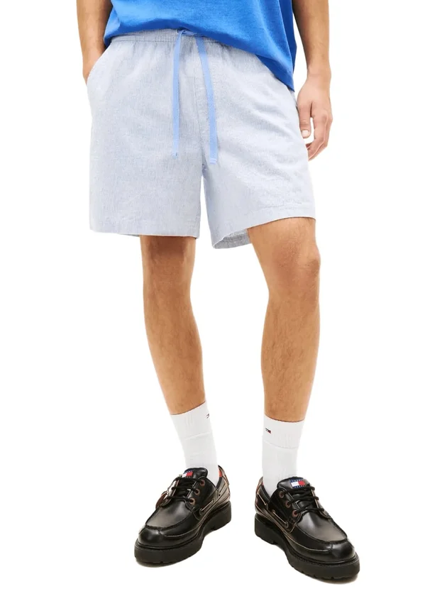 Linen Blend Stripe Short