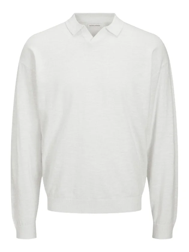 Jjcolin Slub Knit Polo LS
