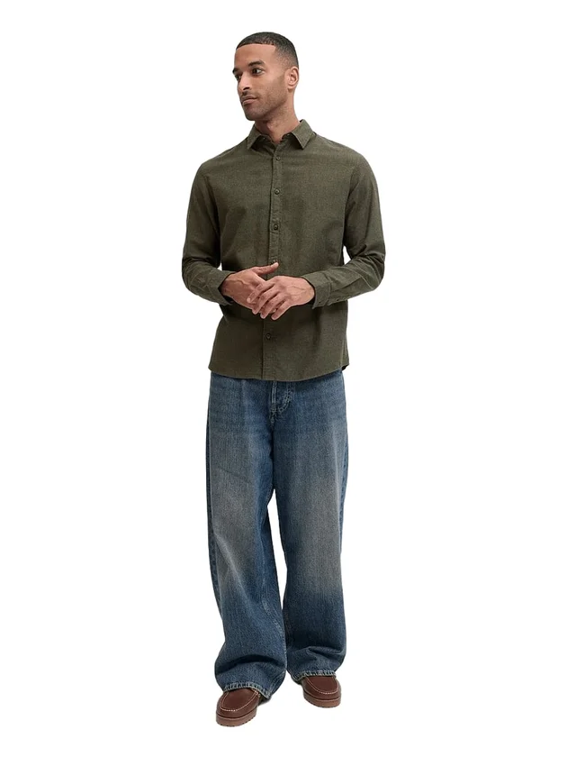 Classic Melange Shirt L S Noos